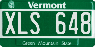 VT license plate XLS648