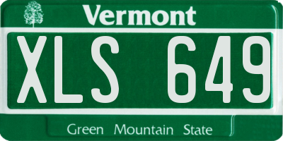 VT license plate XLS649