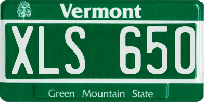 VT license plate XLS650
