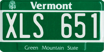 VT license plate XLS651
