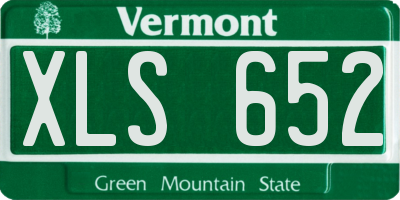 VT license plate XLS652
