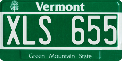 VT license plate XLS655