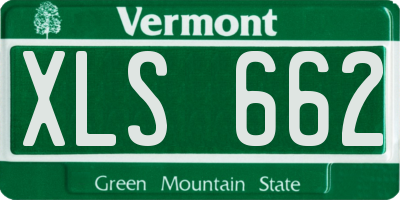 VT license plate XLS662