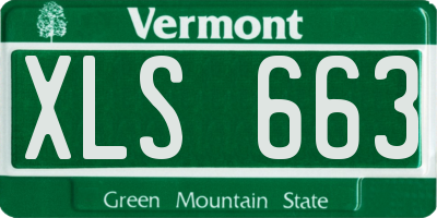 VT license plate XLS663