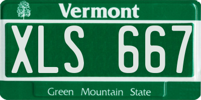 VT license plate XLS667