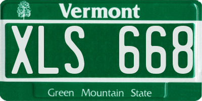 VT license plate XLS668