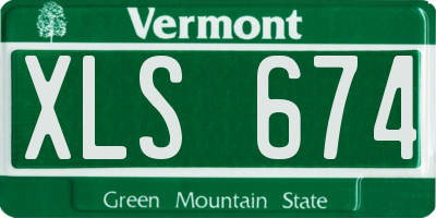 VT license plate XLS674