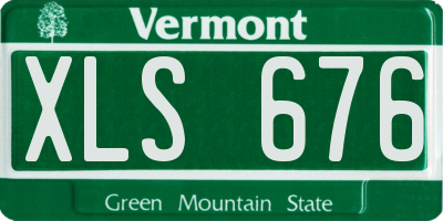 VT license plate XLS676