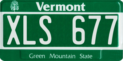 VT license plate XLS677