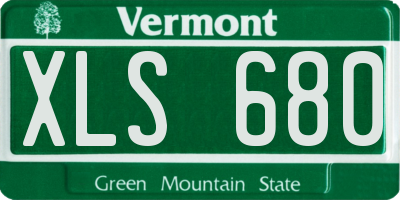 VT license plate XLS680