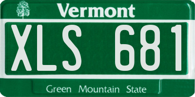 VT license plate XLS681