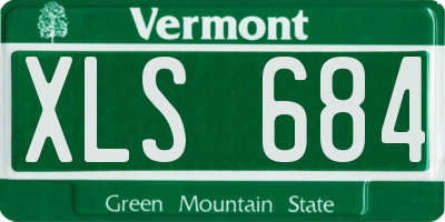 VT license plate XLS684