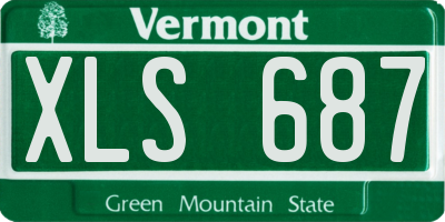 VT license plate XLS687