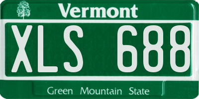 VT license plate XLS688