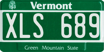 VT license plate XLS689