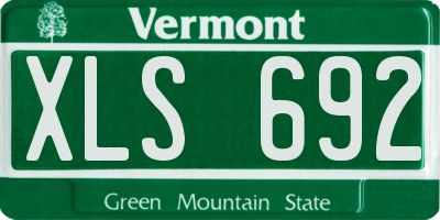VT license plate XLS692
