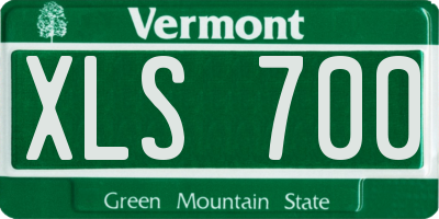 VT license plate XLS700
