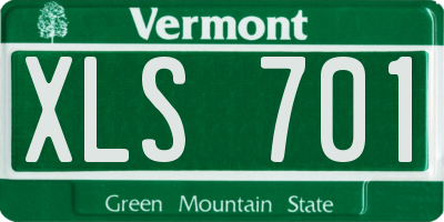 VT license plate XLS701