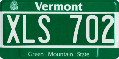 VT license plate XLS702