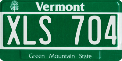 VT license plate XLS704