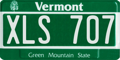 VT license plate XLS707