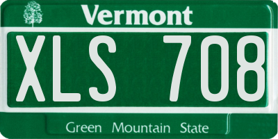 VT license plate XLS708