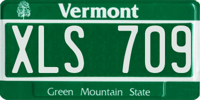 VT license plate XLS709