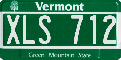 VT license plate XLS712