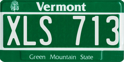 VT license plate XLS713