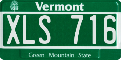 VT license plate XLS716