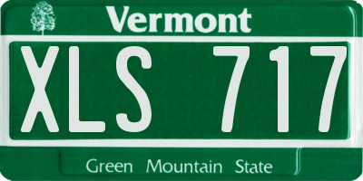 VT license plate XLS717