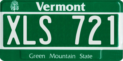 VT license plate XLS721