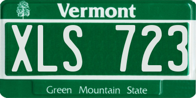 VT license plate XLS723