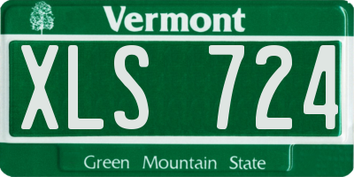 VT license plate XLS724