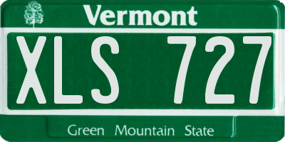 VT license plate XLS727