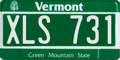 VT license plate XLS731