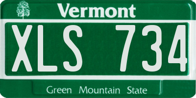 VT license plate XLS734