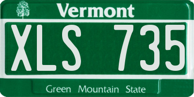 VT license plate XLS735