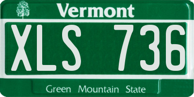 VT license plate XLS736