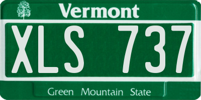 VT license plate XLS737