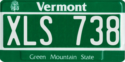 VT license plate XLS738