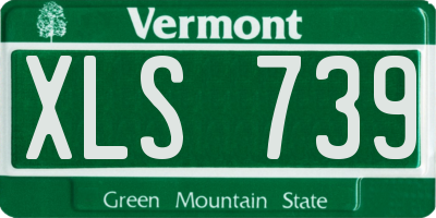 VT license plate XLS739