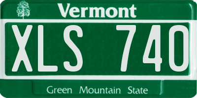 VT license plate XLS740