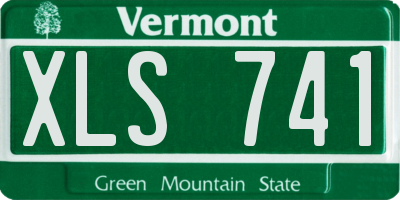 VT license plate XLS741