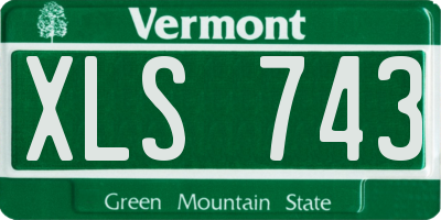 VT license plate XLS743