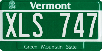 VT license plate XLS747