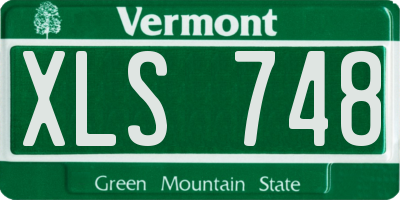 VT license plate XLS748