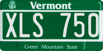 VT license plate XLS750