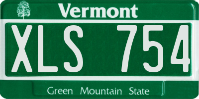 VT license plate XLS754