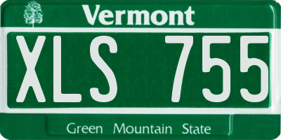 VT license plate XLS755